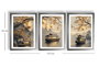 Wallity Conjunto de 3 Pinturas Decorativas Multicolor en MDF con Marco
